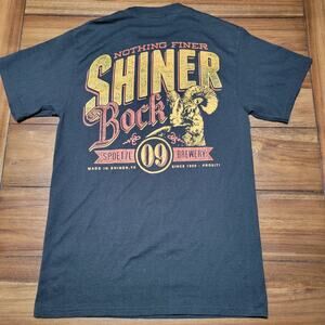 Shiner Bock Black Unisex Tee "Nothing Finer" - Size Small